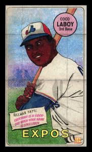 Picture, Helmar Brewing, This Great Game 1960s Card # 182, Coco Laboy, Tight profile, Montreal Expos