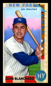 Picture of Helmar Brewing Baseball Card of Johnny Blanchard, card number 185 from series This Great Game 1960s