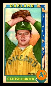 Picture of Helmar Brewing Baseball Card of Catfish HUNTER, card number 189 from series This Great Game 1960s