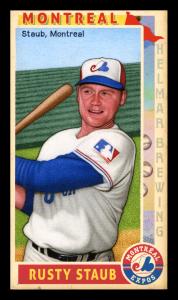 Picture of Helmar Brewing Baseball Card of Rusty Staub, card number 18 from series This Great Game 1960s