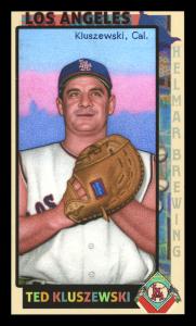 Picture, Helmar Brewing, This Great Game 1960s Card # 193, Ted Kluszewski, Hand/mitt at chest, Los Angeles Angels