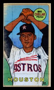 Picture, Helmar Brewing, This Great Game 1960s Card # 197, Mike Cuellar, mitt at belt; black glove, Houston Astros