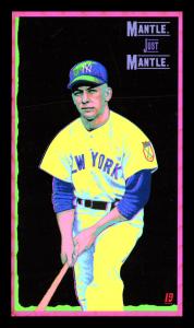Picture, Helmar Brewing, This Great Game 1960s Card # 19, Mickey MANTLE (HOF), Side posed batting stance. Smiling, New York Yankees