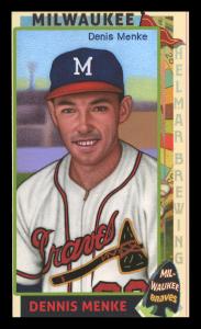 Picture of Helmar Brewing Baseball Card of Denis Menke, card number 200 from series This Great Game 1960s