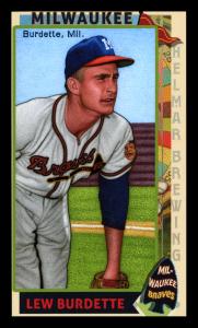 Picture of Helmar Brewing Baseball Card of Lew Burdette, card number 203 from series This Great Game 1960s