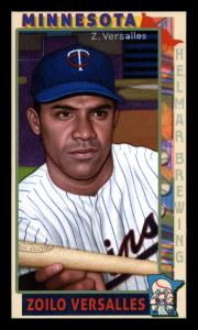 Picture of Helmar Brewing Baseball Card of Zoilo Versailles, card number 206 from series This Great Game 1960s