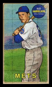 Picture, Helmar Brewing, This Great Game 1960s Card # 210, Bud Harrelson, Looking to throw, ball out of frame, New York Mets