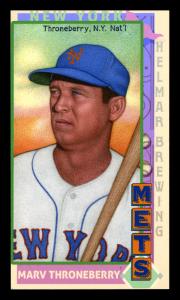 Picture of Helmar Brewing Baseball Card of Marv Throneberry, card number 211 from series This Great Game 1960s