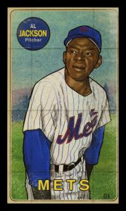 Picture, Helmar Brewing, This Great Game 1960s Card # 214, Al Jackson, Head & shoulders, New York Mets