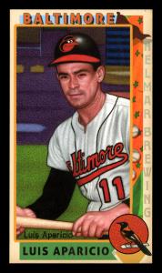 Picture, Helmar Brewing, This Great Game 1960s Card # 218, Louis APARICIO, Bunting, with helmet, Baltimore Orioles