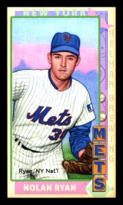 Picture, Helmar Brewing, This Great Game 1960s Card # 21, Nolan RYAN, Facing viewer, glove about belt high, New York Mets