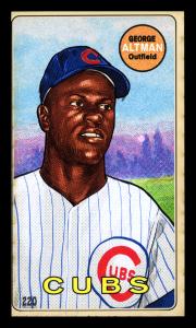 Picture, Helmar Brewing, This Great Game 1960s Card # 220, George Altman, Close, waiting on pitch, Chicago Cubs