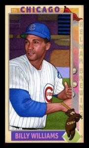 Picture, Helmar Brewing, This Great Game 1960s Card # 223, Billy WILLIAMS, side view batting; bat at edge of frame, Chicago Cubs