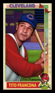 Picture of Helmar Brewing Baseball Card of Tito Francona, card number 225 from series This Great Game 1960s