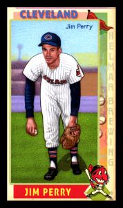 Picture of Helmar Brewing Baseball Card of Jim Perry, card number 226 from series This Great Game 1960s