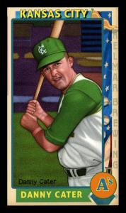 Picture, Helmar Brewing, This Great Game 1960s Card # 231, Danny Cater, Posed batting stance, Kansas City Athletics