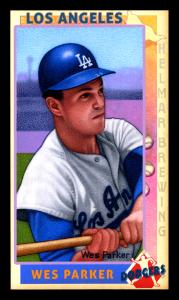 Picture, Helmar Brewing, This Great Game 1960s Card # 233, Wes Parker, Swinging hard, Los Angeles Dodgers