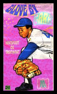Picture, Helmar Brewing, This Great Game 1960s Card # 241, Ralph Garr, Kneeling with bat, Atlanta Braves
