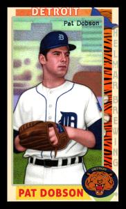 Picture, Helmar Brewing, This Great Game 1960s Card # 249, Pat Dobson, Looking to his left; glove above waist, Detroit Tigers
