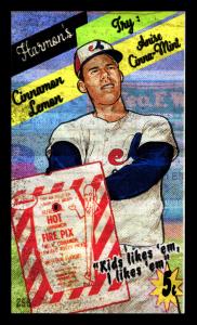 Picture, Helmar Brewing, This Great Game 1960s Card # 256, Ron Hunt, Belt up batting, side view, Montreal Expos