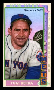 Picture, Helmar Brewing, This Great Game 1960s Card # 259, Yogi BERRA (HOF), Leaning portrait, no bat, New York Mets