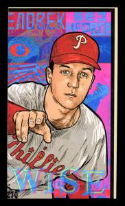 Picture, Helmar Brewing, This Great Game 1960s Card # 270, Rick Wise, Top of windup, Philadelphia Phillies