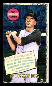 Picture, Helmar Brewing, This Great Game 1960s Card # 271, Bob Skinner, Elbow on knee, Pittsburgh Pirates