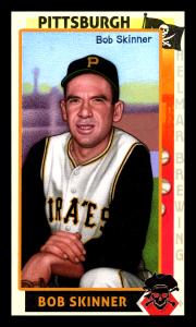 Picture, Helmar Brewing, This Great Game 1960s Card # 271, Bob Skinner, Elbow on knee, Pittsburgh Pirates