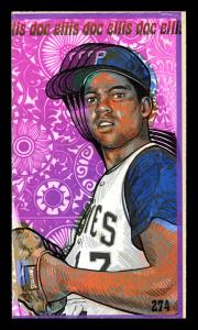 Picture, Helmar Brewing, This Great Game 1960s Card # 274, Doc Ellis, Leaning back, glove at waist, Pittsburgh Pirates