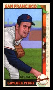 Picture, Helmar Brewing, This Great Game 1960s Card # 277, Gaylord PERRY, End of throw, glove at chest, San Francisco Giants