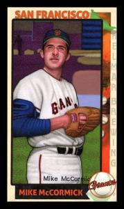 Picture, Helmar Brewing, This Great Game 1960s Card # 279, Mike McCormick, Glove at chest, elbow clipped, San Francisco Giants