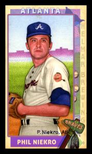 Picture of Helmar Brewing Baseball Card of Phil NIEKRO, card number 27 from series This Great Game 1960s