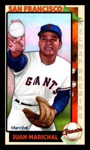 Picture, Helmar Brewing, This Great Game 1960s Card # 281, Juan MARICHAL, Ball forward, San Francisco Giants