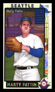 Picture, Helmar Brewing, This Great Game 1960s Card # 282, Marty Pattin, Glove at shoulder, Seattle Pilots