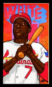 Picture, Helmar Brewing, This Great Game 1960s Card # 284, Bill White, Blue cap, glove at chest, St. Louis Cardinals