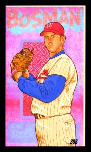 Picture, Helmar Brewing, This Great Game 1960s Card # 288, Dick Bosman, Hands behind head, Washington Senators