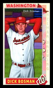 Picture of Helmar Brewing Baseball Card of Dick Bosman, card number 288 from series This Great Game 1960s