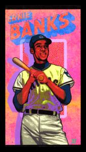 Picture, Helmar Brewing, This Great Game 1960s Card # 33, Ernie BANKS (HOF), Bat on shoulder, Chicago Cubs
