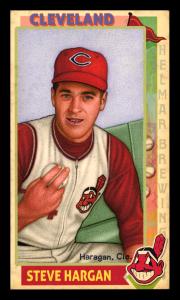 Picture, Helmar Brewing, This Great Game 1960s Card # 37, Steve Hargan, Gripping ball, Cleveland Indians