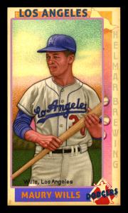 Picture of Helmar Brewing Baseball Card of Maury Wills, card number 43 from series This Great Game 1960s