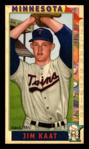 Picture of Helmar Brewing Baseball Card of Jim KAAT, card number 45 from series This Great Game 1960s