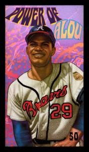 Picture, Helmar Brewing, This Great Game 1960s Card # 50, Felipe Alou, One hand showing, Atlanta Braves