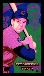 Picture, Helmar Brewing, This Great Game 1960s Card # 60, Don Kessinger, Facing viewer batting, purple buildings, Chicago Cubs