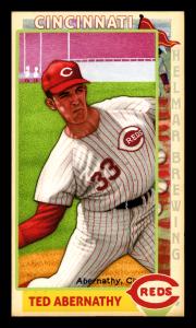Picture, Helmar Brewing, This Great Game 1960s Card # 62, Ted Abernathy, Cropped sidearm pitch, Cincinnati Reds