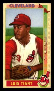 Picture of Helmar Brewing Baseball Card of Luis Tiant, card number 68 from series This Great Game 1960s