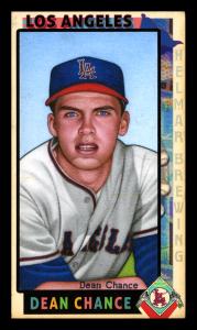 Picture, Helmar Brewing, This Great Game 1960s Card # 6, Dean Chance, Blue sky, no buildings, Los Angeles Angels