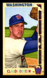 Picture, Helmar Brewing, This Great Game 1960s Card # 71, Claude Osteen, Glove clipped upper right, Washington Senators