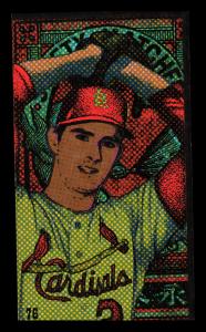 Picture, Helmar Brewing, This Great Game 1960s Card # 76, Steve Carlton, Chest up, top of wind-up, St. Louis Cardinals