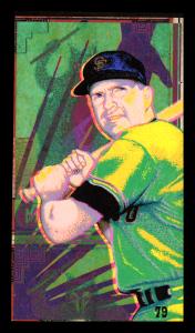 Picture, Helmar Brewing, This Great Game 1960s Card # 79, Del Crandall, Posed batting, belt up, San Francisco Giants