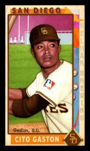 Picture of Helmar Brewing Baseball Card of Cito Gaston, card number 82 from series This Great Game 1960s